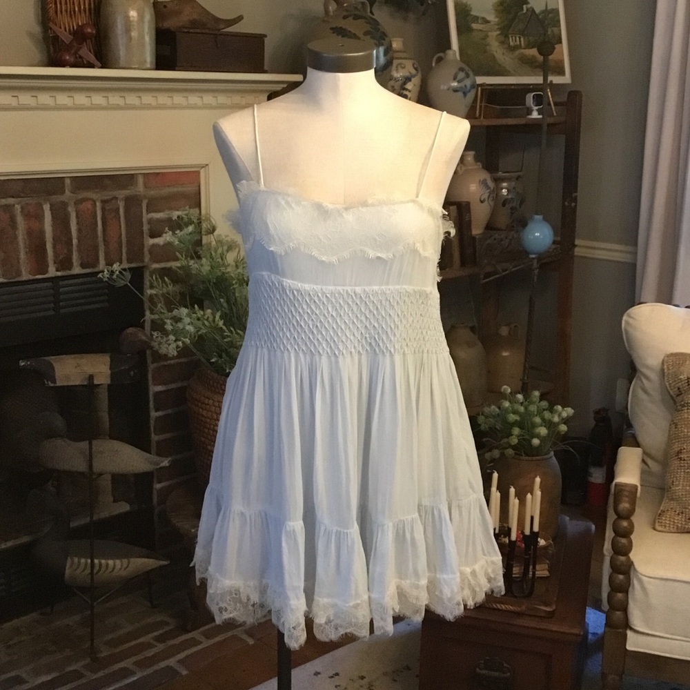 Anthropologie Maeve Light Blue Slip Dress